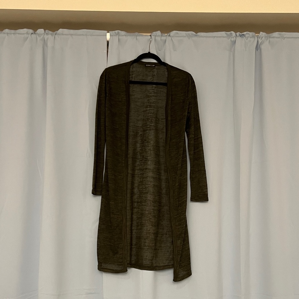 NEW Women's Lightweight Black Open Front Cardigan Size S (Estimated)
